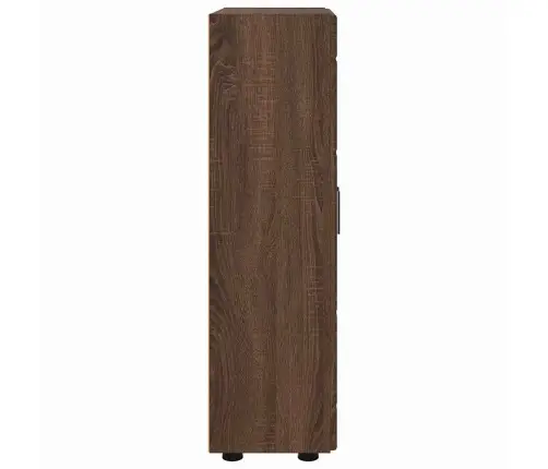 Puse Ar Durvīm Brūns Ozols 55,5 X 29 X 103 Cm Inženierijas Koks Vidaxl