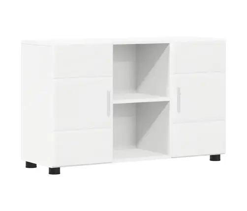 Puse Ar Plauktu Balts 88,5 X 30,5 X 55,5 Cm Inženierijas Koks Vidaxl