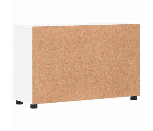 Puse Ar Plauktu Balts 88,5 X 30,5 X 55,5 Cm Inženierijas Koks Vidaxl