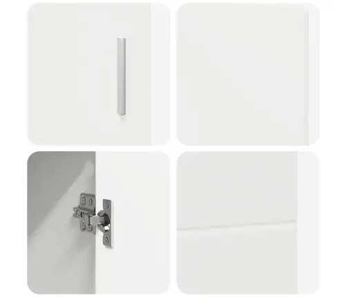 Puse Ar Plauktu Balts 88,5 X 30,5 X 55,5 Cm Inženierijas Koks Vidaxl