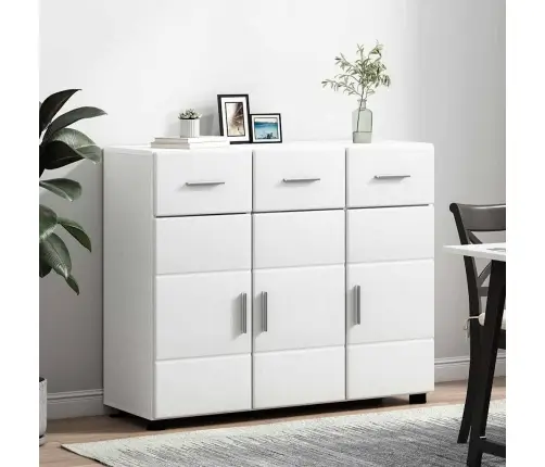 Puse Ar Plauktu Balts 88,5 X 30,5 X 73 Cm Inženierijas Koks Vidaxl