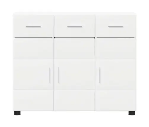 Puse Ar Plauktu Balts 88,5 X 30,5 X 73 Cm Inženierijas Koks Vidaxl