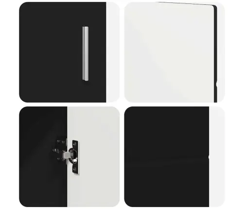 Puse Ar Plauktu Melna 88,5 X 30,5 X 55,5 Cm Inženierijas Koks Vidaxl