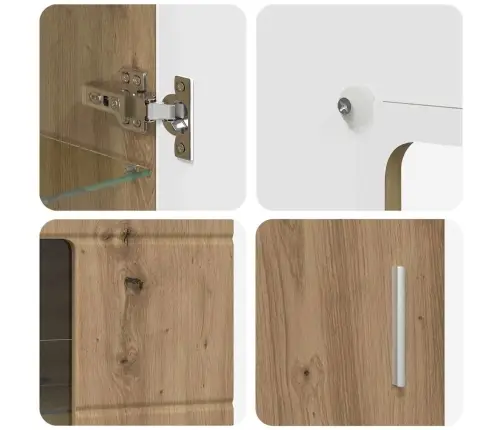 Puse Artisānā Ozols 55,5 X 29 X 103 Cm Inženierijas Koks Vidaxl