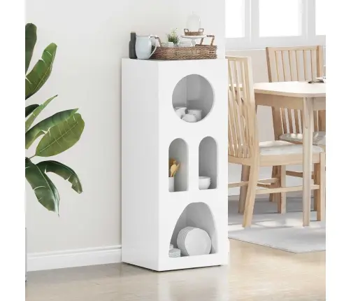 Puse Augsta Spīduma Baltā Krāsa 40 X 35 X 100.5 Cm Vidaxl