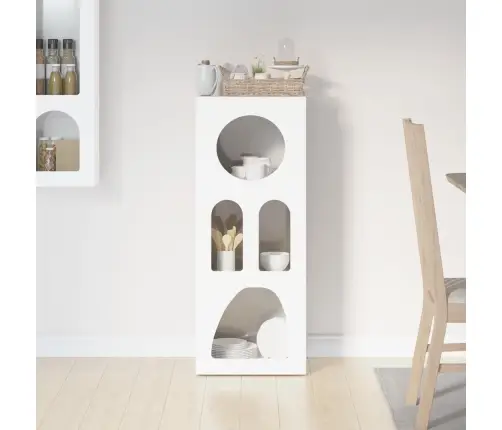 Puse Augsta Spīduma Baltā Krāsa 40 X 35 X 100.5 Cm Vidaxl