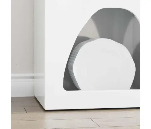 Puse Augsta Spīduma Baltā Krāsa 40 X 35 X 100.5 Cm Vidaxl