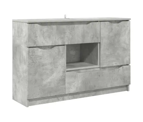 Puse Betona Pelēks 100 X 30 X 65,6 Inženierijas Koks Vidaxl