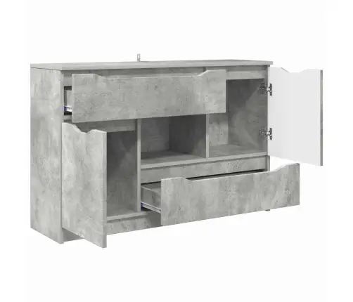 Puse Betona Pelēks 100 X 30 X 65,6 Inženierijas Koks Vidaxl