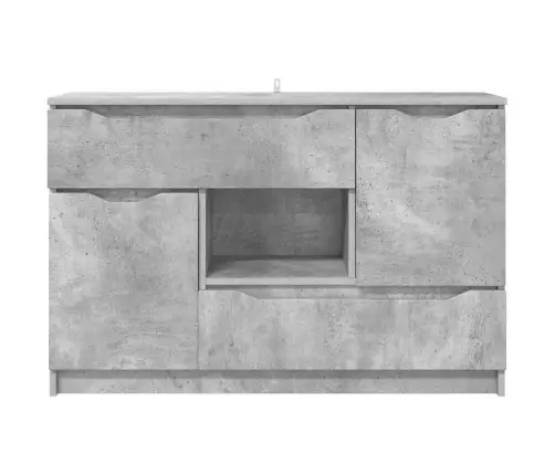 Puse Betona Pelēks 100 X 30 X 65,6 Inženierijas Koks Vidaxl