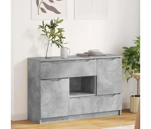 Puse Betona Pelēks 100 X 30 X 65,6 Inženierijas Koks Vidaxl