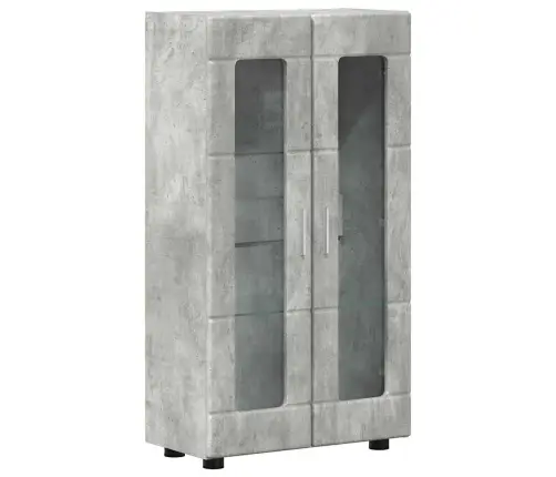 Puse Betona Pelēks 55,5 X 29 X 103 Cm Inženierijas Koks Vidaxl