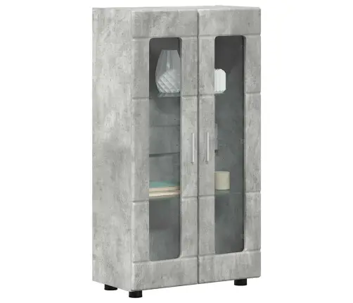 Puse Betona Pelēks 55,5 X 29 X 103 Cm Inženierijas Koks Vidaxl