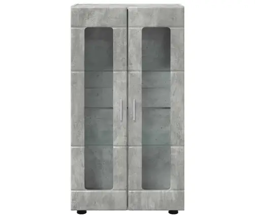Puse Betona Pelēks 55,5 X 29 X 103 Cm Inženierijas Koks Vidaxl