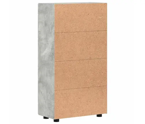 Puse Betona Pelēks 55,5 X 29 X 103 Cm Inženierijas Koks Vidaxl