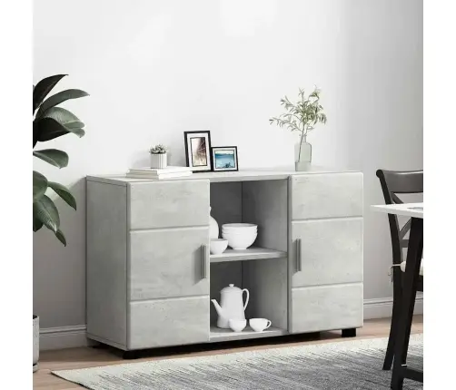 Puse Betona Pelēks 88,5 X 30,5 X 55,5 Cm Inženierijas Koks Vidaxl