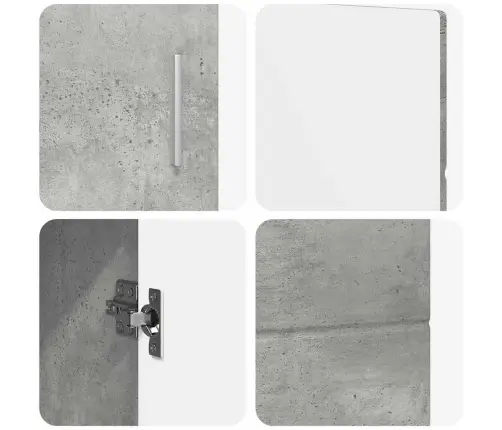 Puse Betona Pelēks 88,5 X 30,5 X 55,5 Cm Inženierijas Koks Vidaxl