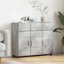 Puse Betona Pelēks 88,5 X 30,5 X 73 Cm Inženierijas Koks Vidaxl