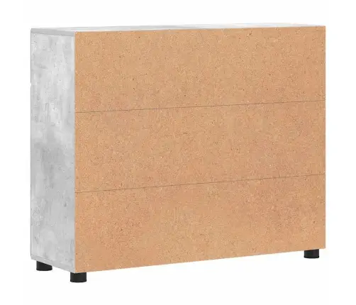 Puse Betona Pelēks 88,5 X 30,5 X 73 Cm Inženierijas Koks Vidaxl