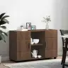 Puse Brūns Ozols 88,5 X 30,5 X 55,5 Cm Inženierijas Koks Vidaxl