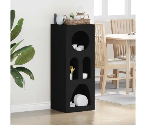 Puse Melna 40 X 35 X 100.5 Cm Inženierijas Koks Vidaxl