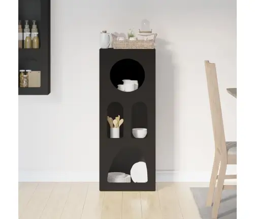 Puse Melna 40 X 35 X 100.5 Cm Inženierijas Koks Vidaxl