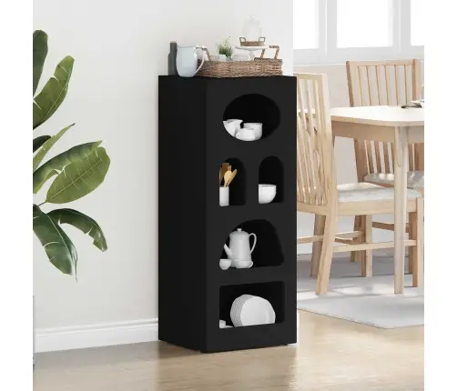 Puse Melna 40 X 35 X 100,5 Cm Inženierijas Koks Vidaxl