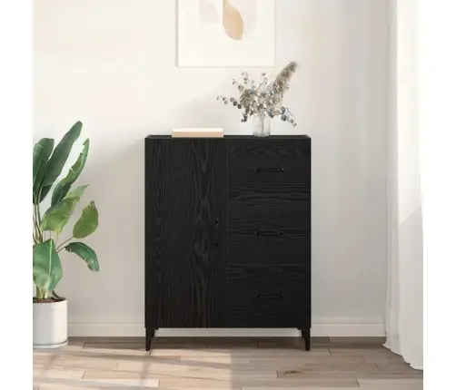 Puse Melns Ozolkoks 69,5 X 34 X 90 Cm Inženierijas Koks Vidaxl