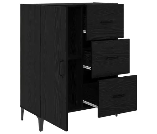 Puse Melns Ozolkoks 69,5 X 34 X 90 Cm Inženierijas Koks Vidaxl