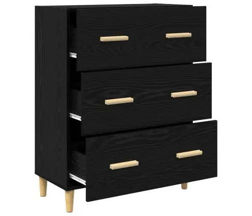 Puse Melns Ozolkoks 69,5 X 34 X 90 Cm Inženierijas Koks Vidaxl