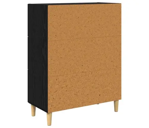 Puse Melns Ozolkoks 69,5 X 34 X 90 Cm Inženierijas Koks Vidaxl