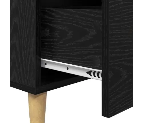 Puse Melns Ozolkoks 69,5 X 34 X 90 Cm Inženierijas Koks Vidaxl