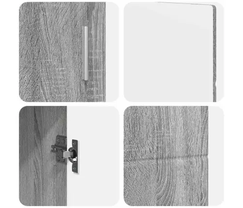 Puse Pelēks Sonoma 88,5 X 30,5 X 55,5 Cm Inženierijas Koks Vidaxl