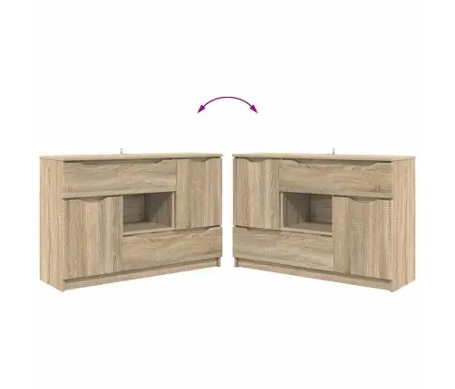 Puse Sonoma Ozols 100 X 30 X 65,6 Inženierijas Koks Vidaxl