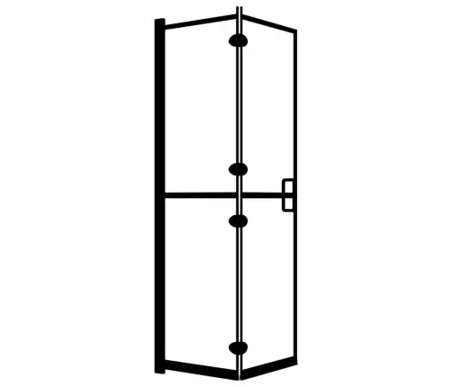 Salokāma Dušas Kabīne, Esg, 100X140 Cm, Melna Vidaxl