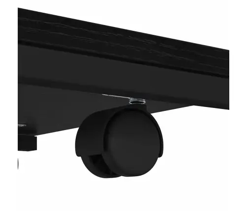 Sānu Galds Melns Ozolkoks 50 X 35 X 55.5 Cm Inženierijas Koks Vidaxl