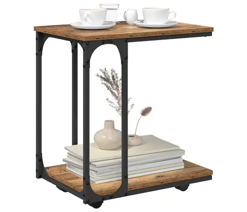 Sānu Galds Vecs Koks 50 X 35 X 55.5 Cm Inženierijas Koks Vidaxl