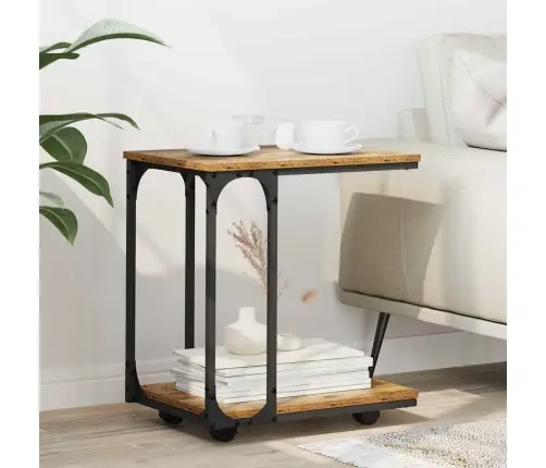 Sānu Galds Vecs Koks 50 X 35 X 55.5 Cm Inženierijas Koks Vidaxl