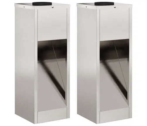 Saules Led Ceļa Gaisma 2 Pcs Nerūsējošs Tērauds Vidaxl