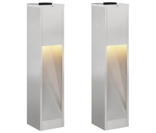 Saules Led Ceļa Gaisma 2 Pcs Nerūsējošs Tērauds Vidaxl