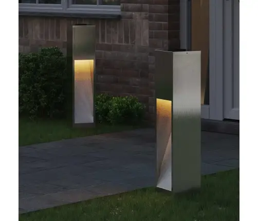 Saules Led Ceļa Gaisma 2 Pcs Nerūsējošs Tērauds Vidaxl