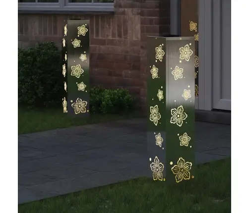 Päikese Led Käigutee Tuli 2 Pcs Rooste Roostevaba Teras