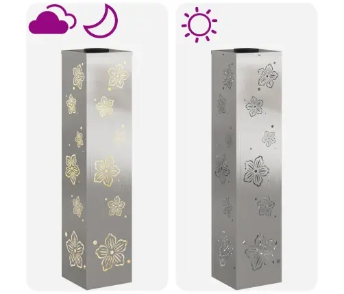 Päikese Led Käigutee Tuli 2 Pcs Rooste Roostevaba Teras