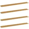 Sienas Plaukts 4 Pcs Bēša 115 X 9 X 3 Cm Inženierijas Koks Vidaxl