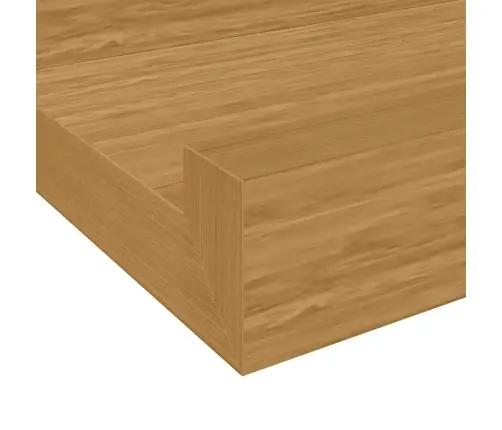 Sienas Plaukts 4 Pcs Bēša 115 X 9 X 3 Cm Inženierijas Koks Vidaxl