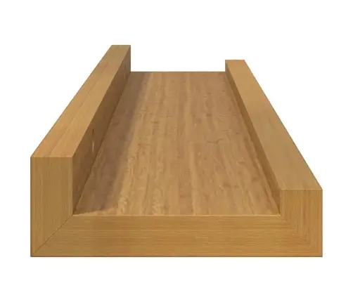 Sienas Plaukts 4 Pcs Bēša 40 X 9 X 3 Cm Inženierijas Koks Vidaxl