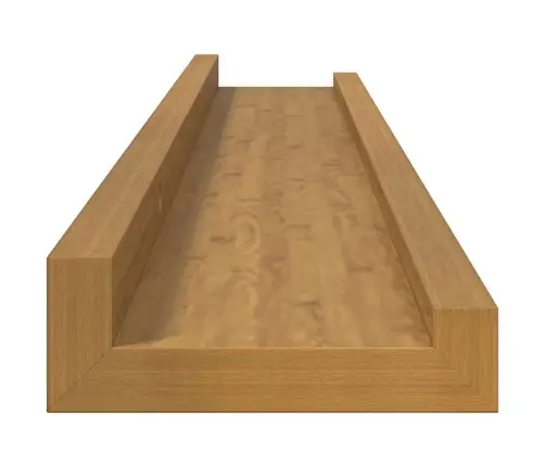 Sienas Plaukts 4 Pcs Bēša 60 X 9 X 3 Cm Inženierijas Koks Vidaxl