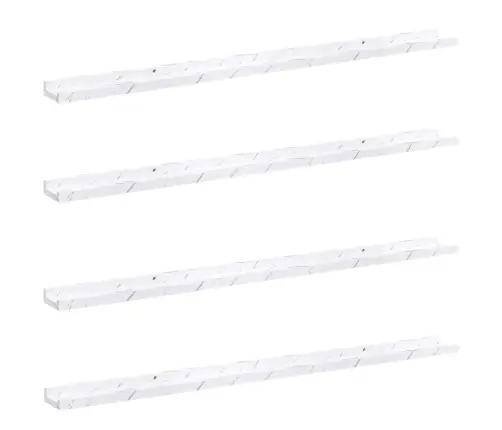 Sienas Plaukts Ar Plauktu 4 Pcs Balts Marmors 115 X 9 X 3 Cm Vidaxl