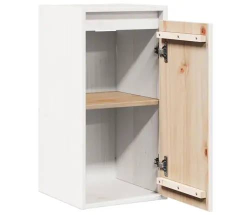 Sienas Skapītis, Balts, 30X30X60 Cm, Priedes Masīvkoks Vidaxl