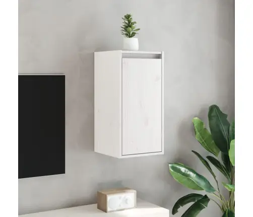 Sienas Skapītis, Balts, 30X30X60 Cm, Priedes Masīvkoks Vidaxl